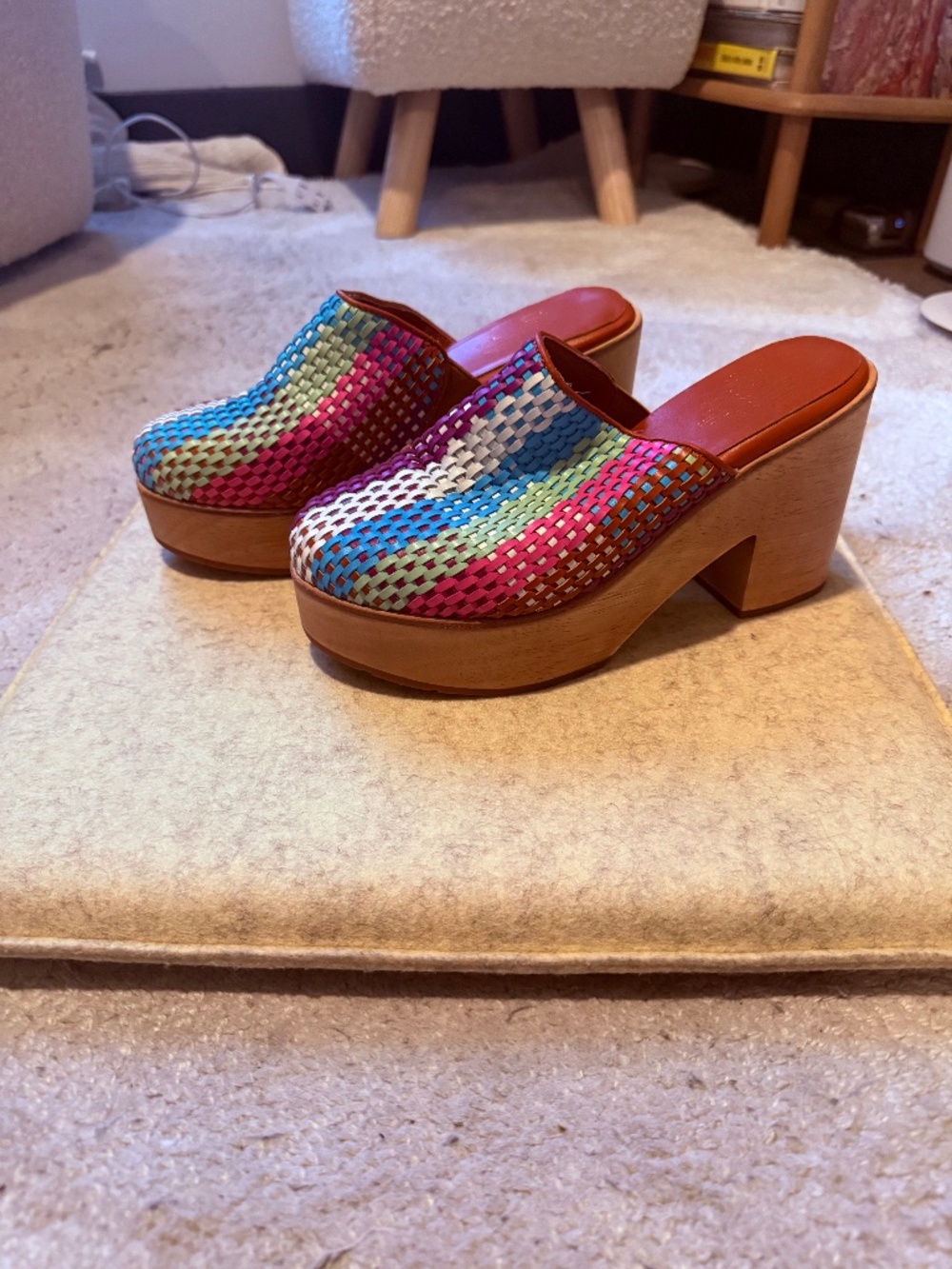 [NWT] Charlotte Stone Marlo Clogs in Carnival, size 8